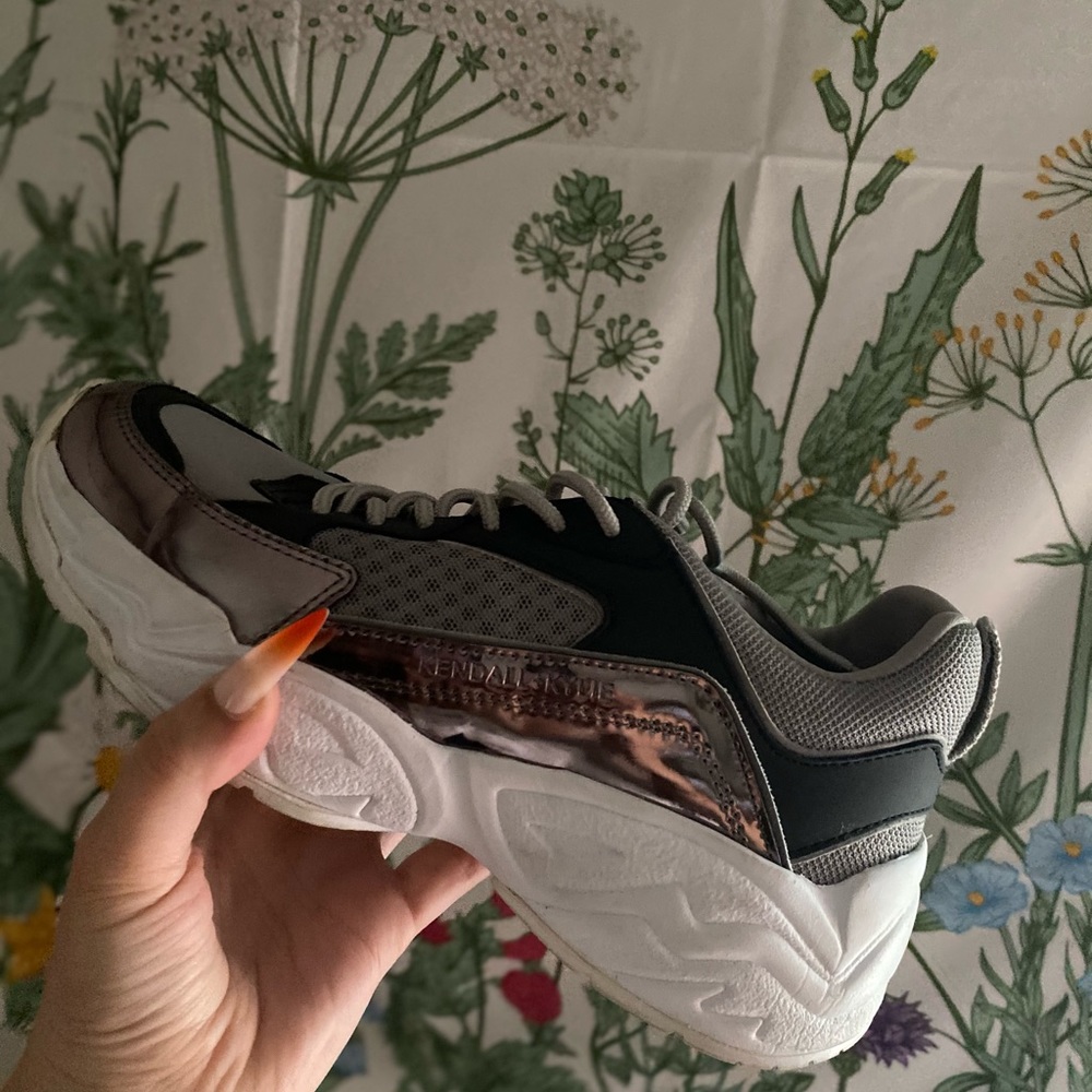 Platform Silver Sneakers